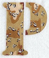 Camouflage Letter P - 5 inch