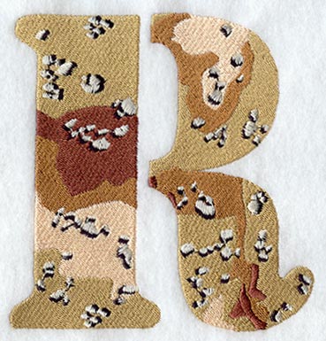Camouflage Letter R - 5 inch