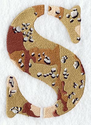 Camouflage Letter S - 5 inch