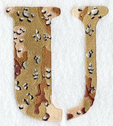 Camouflage Letter U - 5 inch