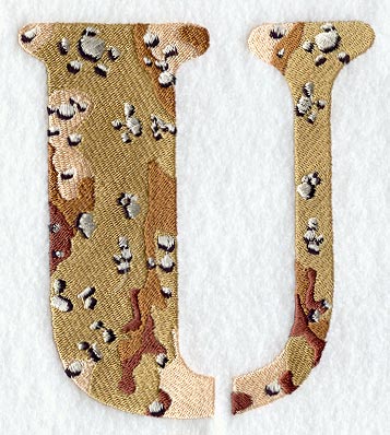 Camouflage Letter U - 5 inch