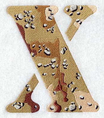 Camouflage Letter X - 5 inch