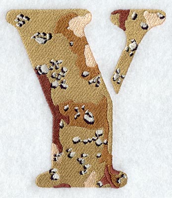 Camouflage Letter Y - 5 inch