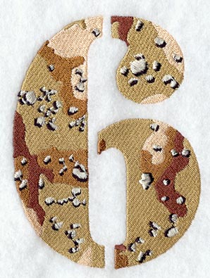 Camouflage Number 6 - 5 inch
