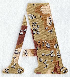 Camouflage Letter A - 5 inch
