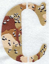 Camouflage Letter C - 5 inch