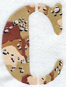 Camouflage Letter C - 5 inch