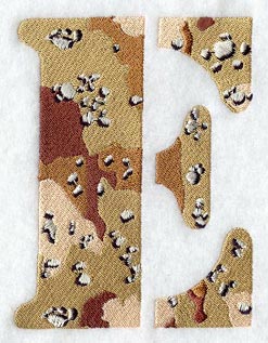 Camouflage Letter E - 5 inch