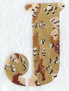 Camouflage Letter J - 5 inch