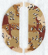Camouflage Letter O - 5 inch