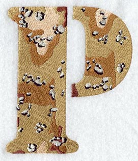 Camouflage Letter P - 5 inch