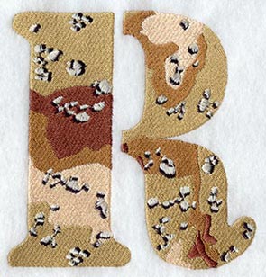 Camouflage Letter R - 5 inch