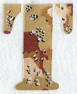 Camouflage Letter T - 5 inch