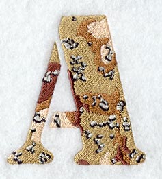 Camouflage Letter A - 5 inch