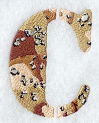 Camouflage Letter C - 5 inch