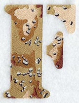 Camouflage Letter F - 5 inch