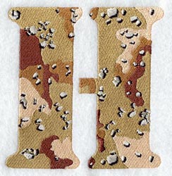 Camouflage Letter H - 5 inch