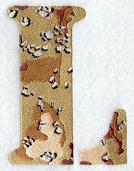 Camouflage Letter L - 5 inch