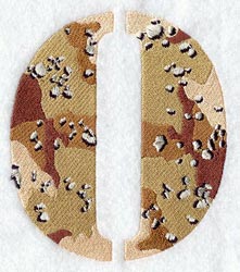 Camouflage Letter O - 5 inch