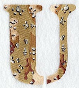 Camouflage Letter U - 5 inch