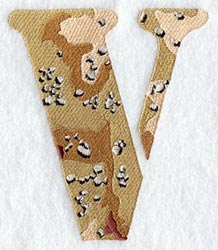 Camouflage Letter V - 5 inch