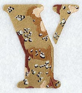 Camouflage Letter Y - 5 inch