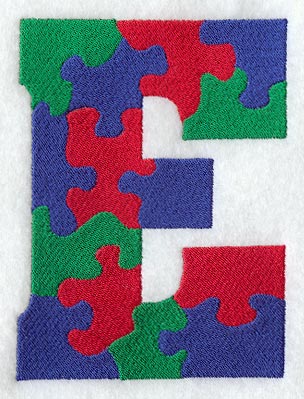 Puzzle Letter E - 5 inch