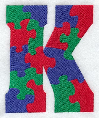 Puzzle Letter K - 5 inch