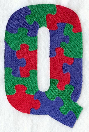 Puzzle Letter Q - 5 inch
