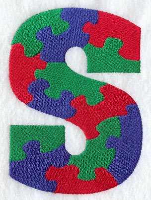 Puzzle Letter S - 5 inch