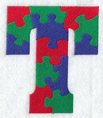 Puzzle Letter T - 5 inch