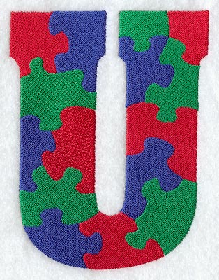 Puzzle Letter U - 5 inch