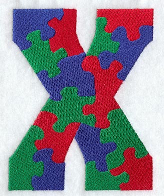 Puzzle Letter X - 5 inch