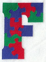 Puzzle Letter F - 5 inch