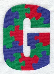 Puzzle Letter G - 5 inch