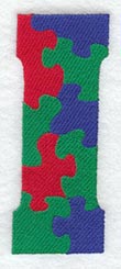 Puzzle Letter I - 5 inch