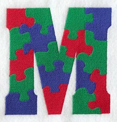 Puzzle Letter M - 5 inch