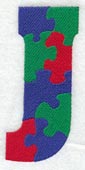 Puzzle Letter J - 5 inch