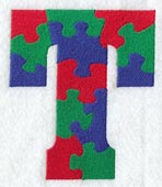 Puzzle Letter T - 5 inch