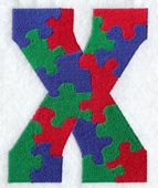 Puzzle Letter X - 5 inch