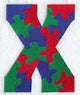 Puzzle Letter X - 5 inch