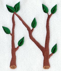 Branch Letter N - 5 inch