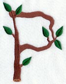 Branch Letter P - 5 inch