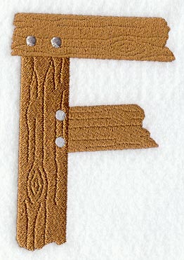 Board Letter F - 5 inch