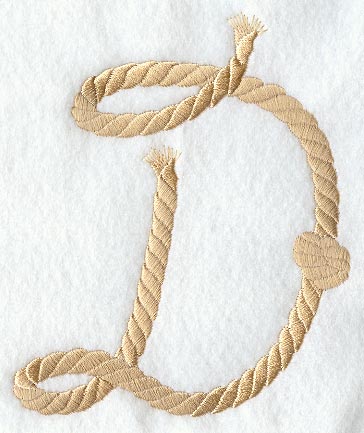 Rope Letter D - 5 inch