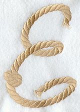 Rope Letter E - 5 inch
