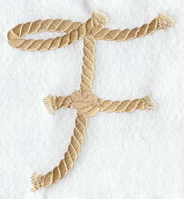 Rope Letter F - 5 inch