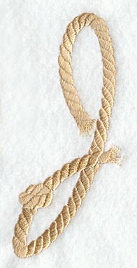 Rope Letter J - 5 inch