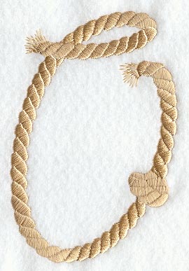 Rope Letter O - 5 inch