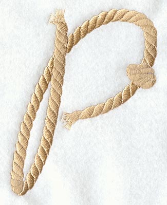 Rope Letter P - 5 inch